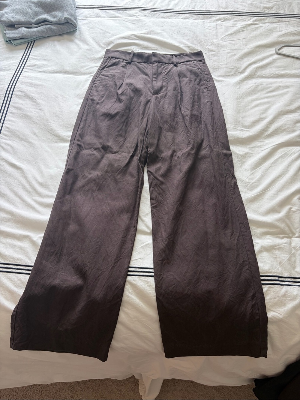 Madewell Wide-Leg Trousers in Dark Brown